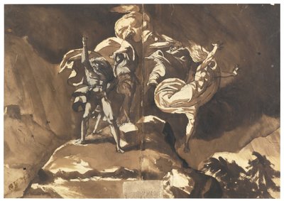 De Heksen Zweven Boven Macbeth en Banquo door Füssli