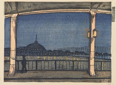 Yanagibashi Brug door Fukazawa Sakuichi