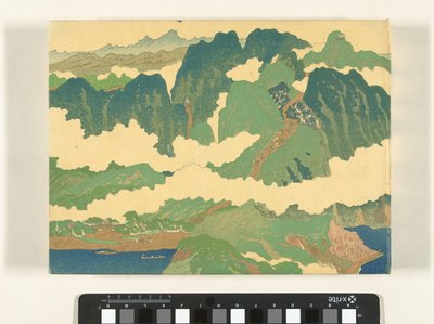 Het Blauwe rivier deel door Fukuda Bisen