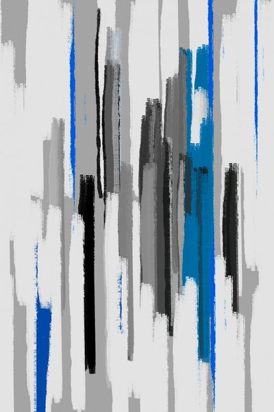 Abstracte blauwe lijnen door Fun Qui