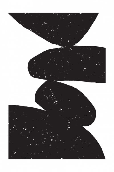 Evenwichtige abstracte stenen door Fun Qui