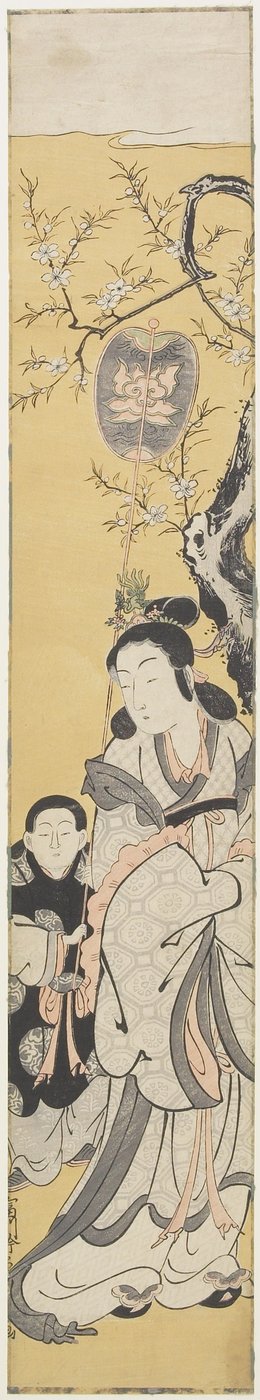 Xiwangmu (Koningin Moeder van het Westen) en Begeleider, c.1764 door Fusanobu Tomikawa