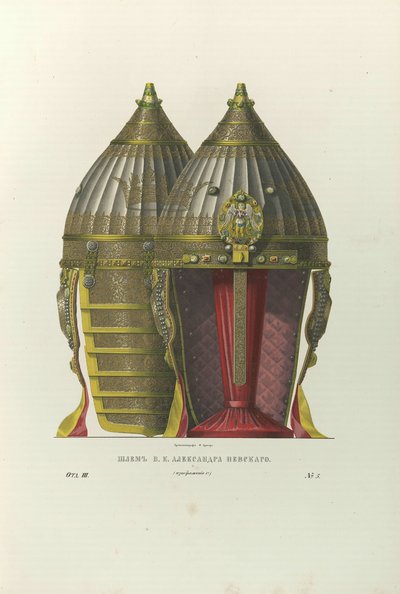 Helm van Alexander Nevsky, 1840s door Fyodor Grigoryevich Solntsev
