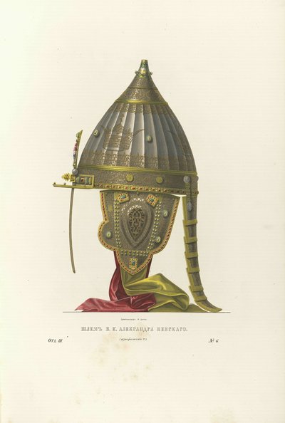 Helm van Alexander Nevsky door Fyodor Grigoryevich Solntsev