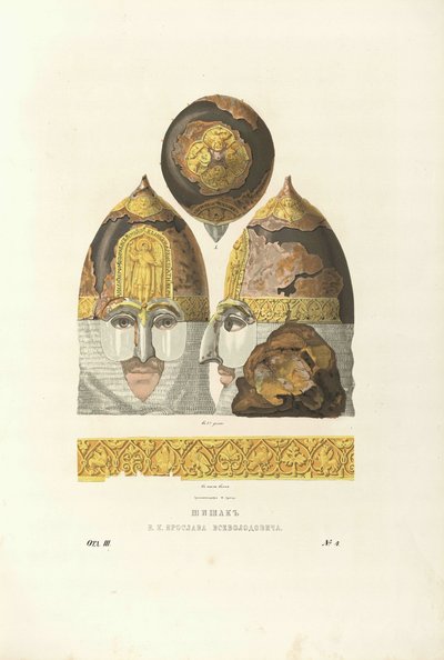 Helm van Grootvorst Jaroslav II Vsevolodovich, 1840s door Fyodor Grigoryevich Solntsev