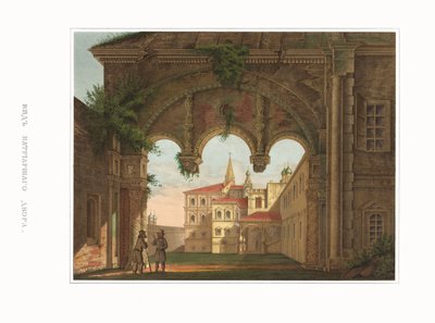 Uitzicht op de Patriarchale Kamers. Uit de Oudheden van de Russische Staat door Fyodor Grigoryevich Solntsev
