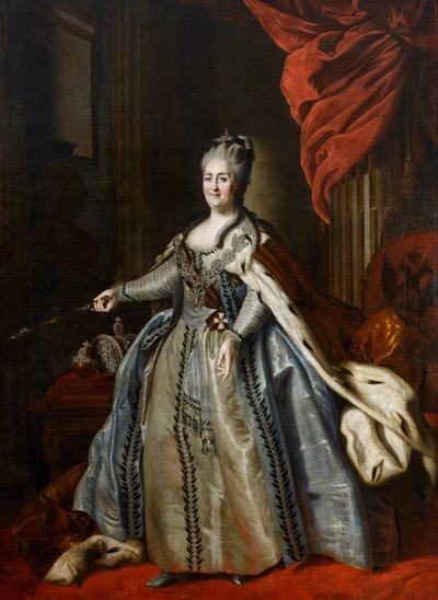 Portret van keizerin Catharina II (1729-1796) door Fyodor Stepanovich Rotokov