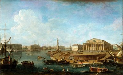 Beurs en Admiraliteit gezien vanaf de Peter en Paul Vesting, St. Petersburg, 1810 door Fyodor Yakovlevich Alexeev