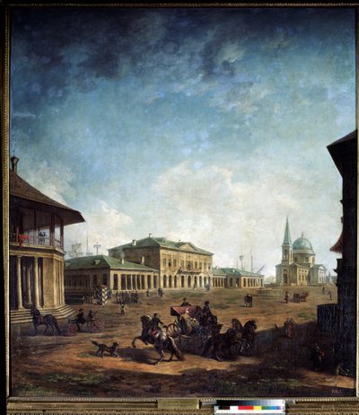 Uitzicht op de stad Nikolaev (Nikolayev) in Oekraïne. Schilderij van Fyodor Yakovlevich Alexeev (1753-1824) door Fyodor Yakovlevich Alexeev