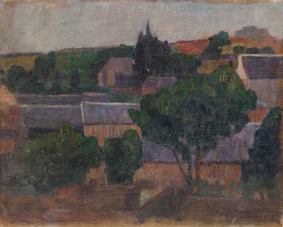 Dorp in Bretagne door G.F. Clement