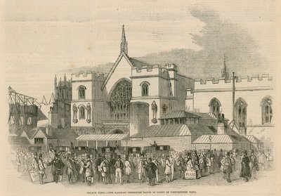 Paleisplein, de Spoorwegcommissie Kamers voor Westminster Hall door G.F. Sargent