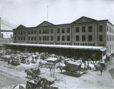 Fulton Vismarkt, New York City door G.P. Hall und Sohn