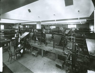 New York Evening Post drukkerij door G.P. Hall und Sohn