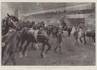 De Koning op de Shire Horse Show in de Agricultural Hall, 27 februari door G.S. Amato