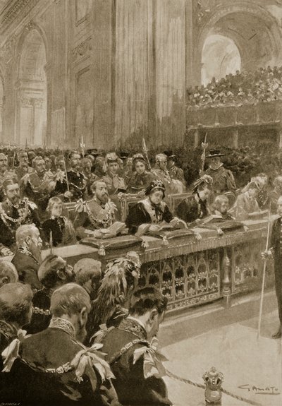 De Dankdienst voor het Herstel van de Prins van Wales, Gehouden in St. Paul