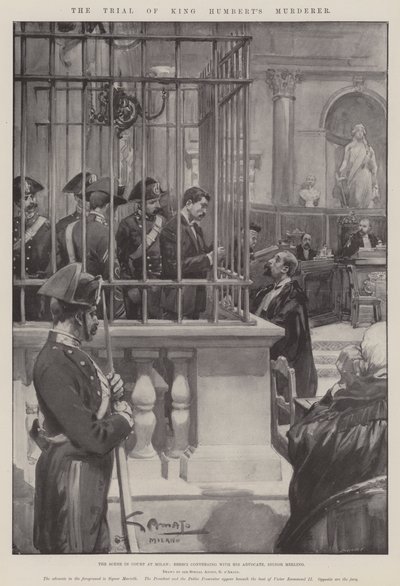 Het proces van de moordenaar van koning Humbert door G.S. Amato