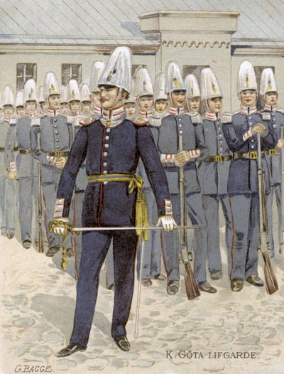 Zweedse Lijfwacht, Stockholm, Zweden, 1901 door G Bagge