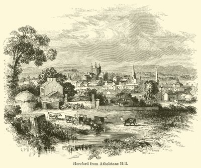 Hereford vanaf Athelstane Hill door G. F. Sargent