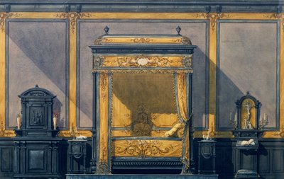 Slaapkamerontwerp in renaissancestijl door G. Felix Lenoir