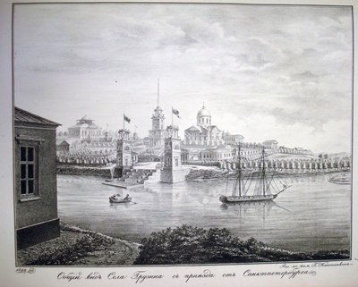 Het landgoed Gruzino, 1821-1822 door G. Kanoshenkin