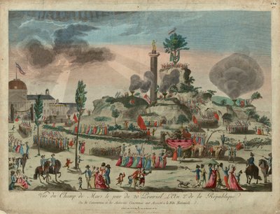 Het feest van het Opperwezen op het Marsveld, 8 juni 1794 door G. Texier