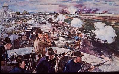 Spaans-Amerikaanse Oorlog 1898, Amerikaanse artillerie in actie in de Filippijnen door G. W. Peters