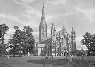 Salisbury Kathedraal: Westelijke Voorzijde, ca. 1896 door G. W. Wilson and Company