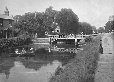 Sonning Lock: Aan de Theems, ca. 1896 door G. W. Wilson and Company