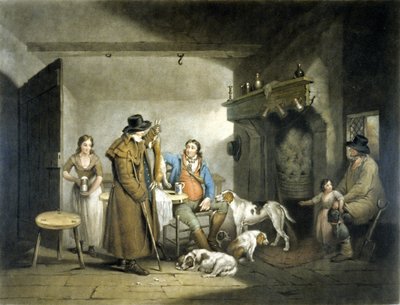 Binnen in een landelijke herberg door G. and Ward J. Morland