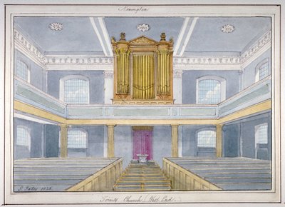 Interieur van de Heilige Drie-eenheidskerk, Newington, Southwark, Londen door G Yates