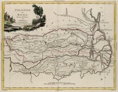 Landgebied van de staat Veneto: gebied van Rovigo, gravure door G. Zuliani uit Tome II van de 