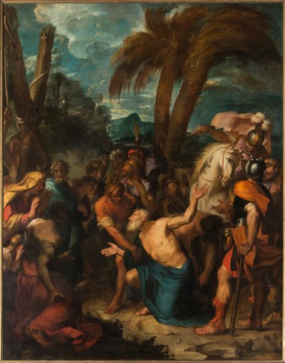 Sint Andreas juicht van vreugde bij het zien van zijn marteling door Gabriel (1630 1704) Blanchard