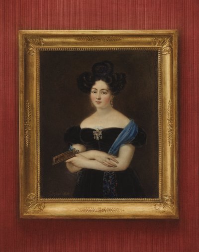 Portret van een onbekende dame door Gabriel Aristide Passot