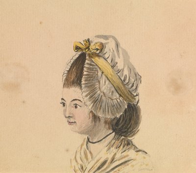 Hoofd van een vrouw in een geplooide muts, c.1774 door Gabriel Bray