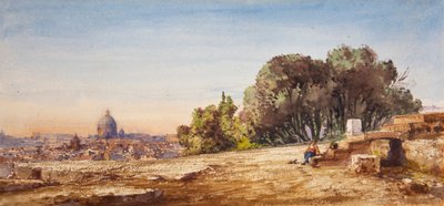 St. Pieter, Rome, vanaf de Pincio door Gabriel Carelli