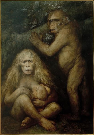 Pithecanthropus alalus door Gabriel Cornelius Ritter von Max