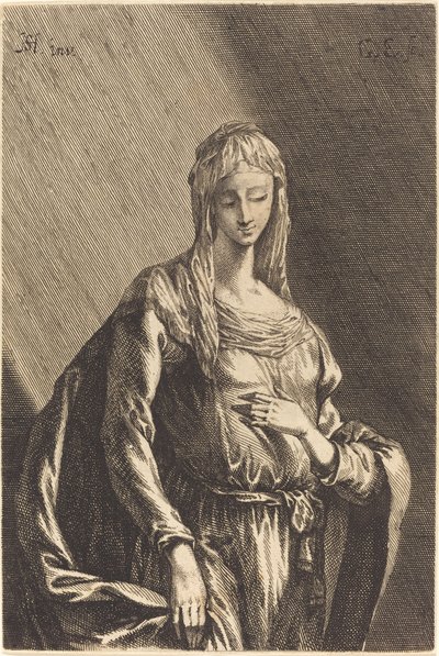 De Maagd door Gabriel Ehinger after Johann Heinrich Schönfeld