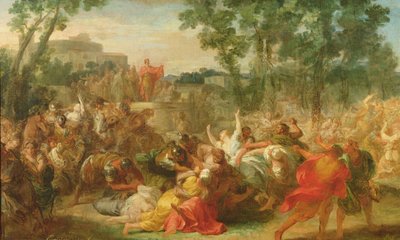 Studie voor de verkrachting van de Sabijnse maagden door Gabriel Francois Doyen