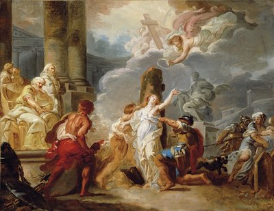 Het martelaarschap van een vrouwelijke heilige, een schets door Gabriel Francois Doyen