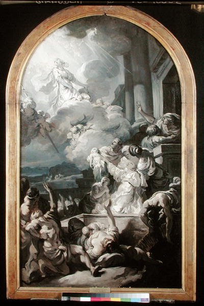 Het wonder van St. Genevieve, ca. 1765 door Gabriel Francois Doyen