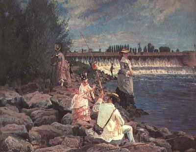 Vissen op de Seine door Gabriel Guay