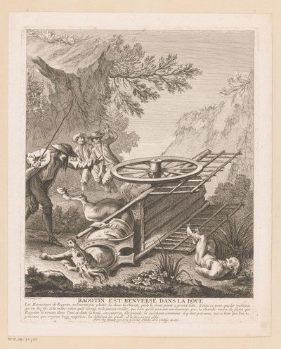 Ragotin valt van de wagen door Gabriel Huquier