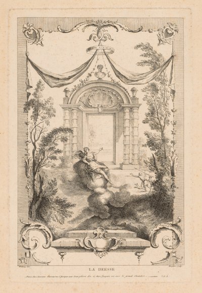 De Godin, Diana op de Wolken door Gabriel Huquier