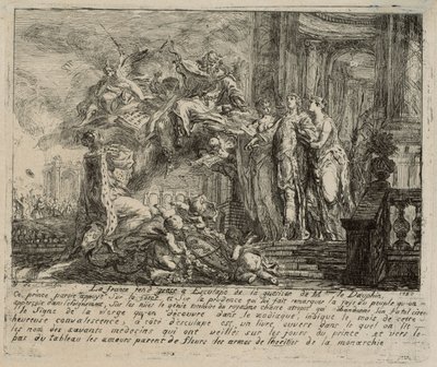 Allegorie op het herstel van de Dauphin door Gabriel Jacques de Saint Aubin