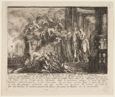 Allegorie op het herstel van de Dauphin door Gabriel Jacques de Saint Aubin