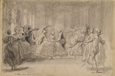 Ballet uit "The Rival Fairies" door Gabriel Jacques de Saint Aubin