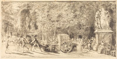 De sproeiton door Gabriel Jacques de Saint Aubin