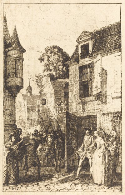 Men denkt nooit aan alles door Gabriel Jacques de Saint Aubin