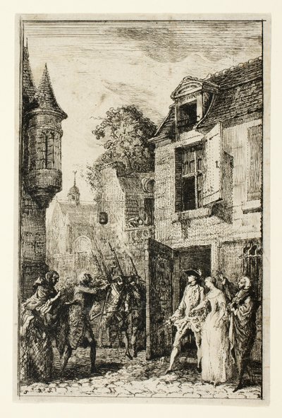 Men denkt er nooit aan door Gabriel Jacques de Saint Aubin