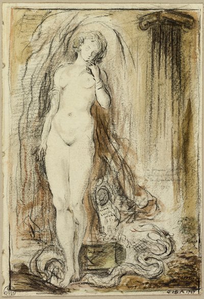 Pandora door Gabriel Jacques de Saint Aubin